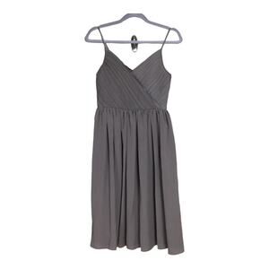 Banana Republic Gray Bridesmaid/Wedding spaghetti strap Dress Size 2